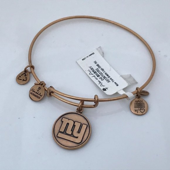 Alex And Ani Energy Bracelet NFL NY Gold Tone Meta - Picture 2 of 7